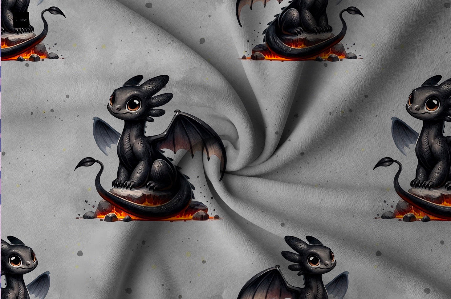 Schwarz Drache  Neue Vorbestellung nur French Terry